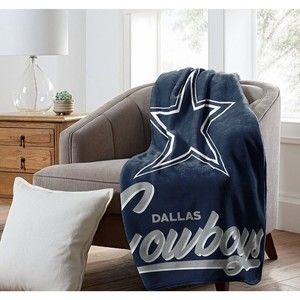 Dallas Cowboys Royal Plush Raschel Throw Blanket, SUPER Thick/Soft! Blue 50"x60"